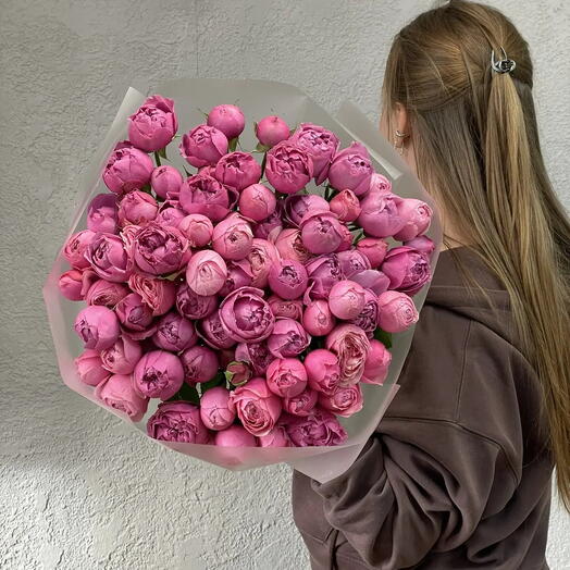 🌶Ramo de 25 rosas en forma de peonía