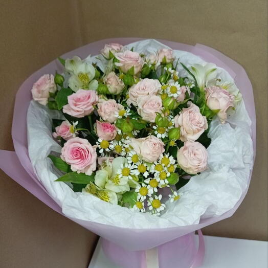 Букет 💐 сочетание цветов  и нежности
