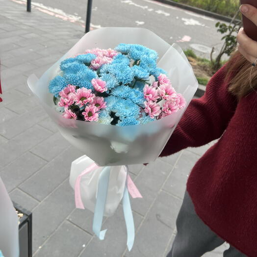 Букет хризантем 💞Букет с кусовыми Сантини