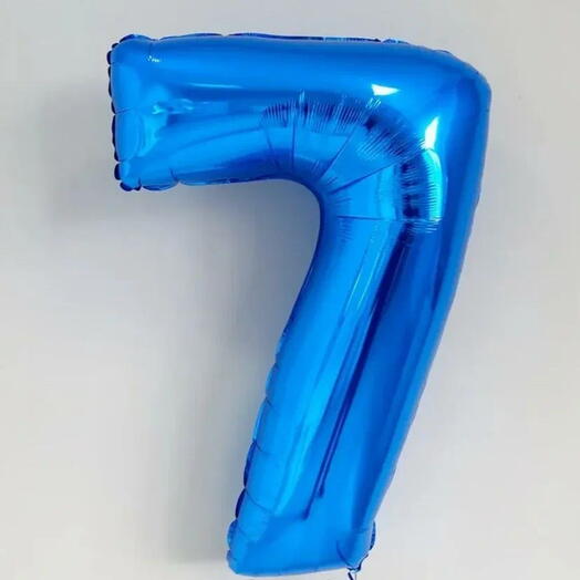 Цифра 7 синяя