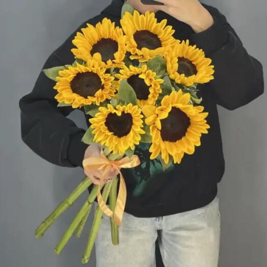 Монобукет🌻 Подсолнух 7 шт