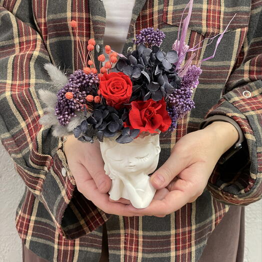 Композиция из сухоцветов Никс 🖤