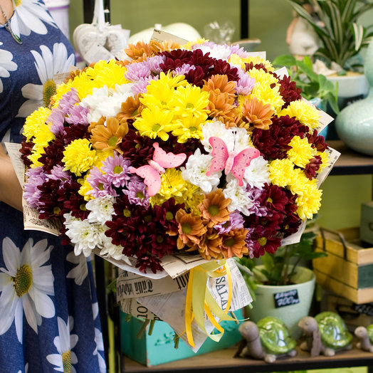 A bouquet of chrysanthemums "chrysanthemum Bush"