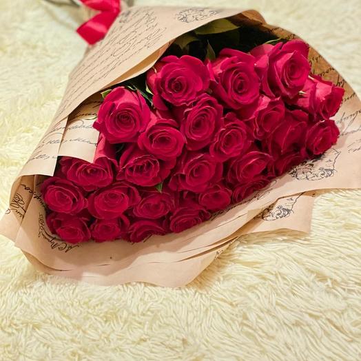 Bouquet of 25 red roses