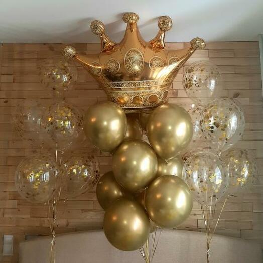 Globos de aire Corona Real. Super-set