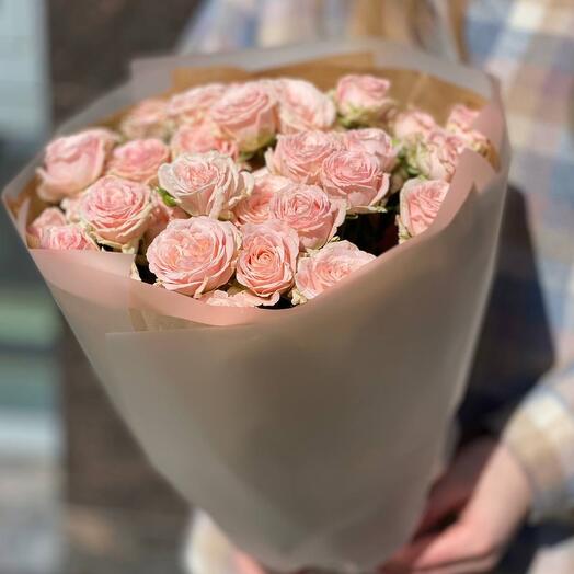 Монобукет из пионовидной кустовой розы 🌹