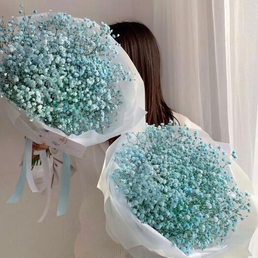 Букет из розовой гипсофилы, Цветы и подарки в Казани, купить по цене ...