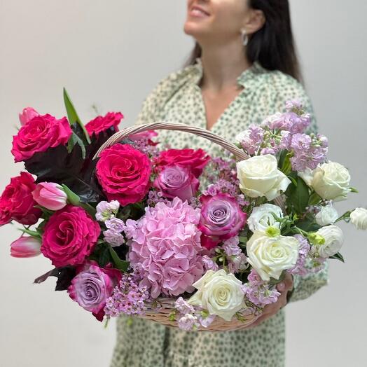 Basket with flowers