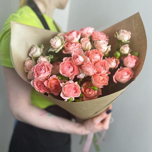 A mix of bush peony roses