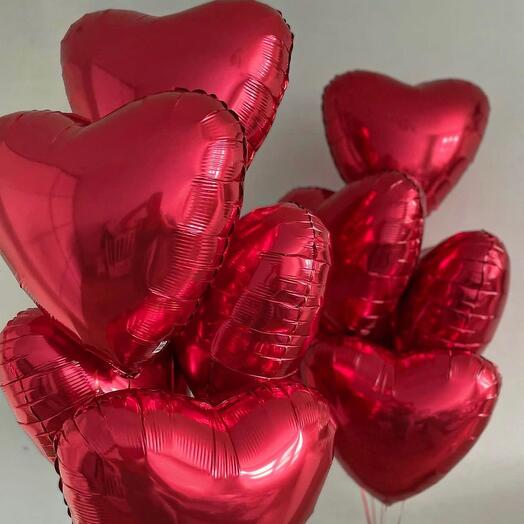 Set de 10 globos "corazón"