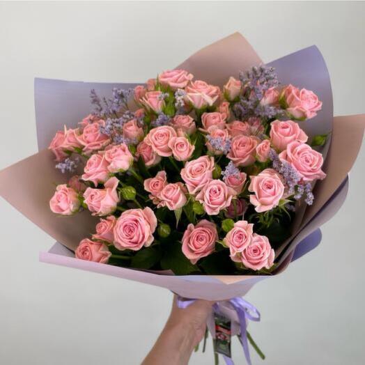 15 Sweet Sara Pink Spray  Rose Bouquet