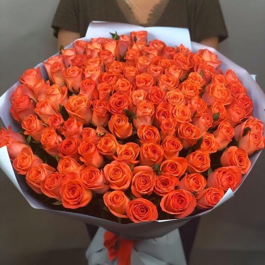 101 Orange Roses Bouquet