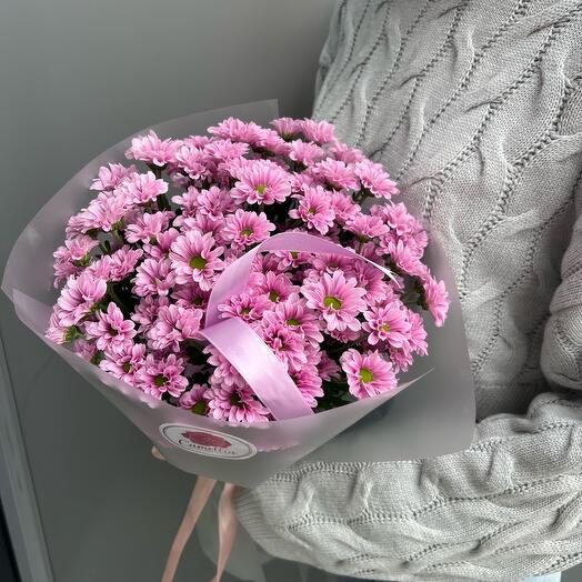 Монобукет из нежно-сиреневых сантини 💜