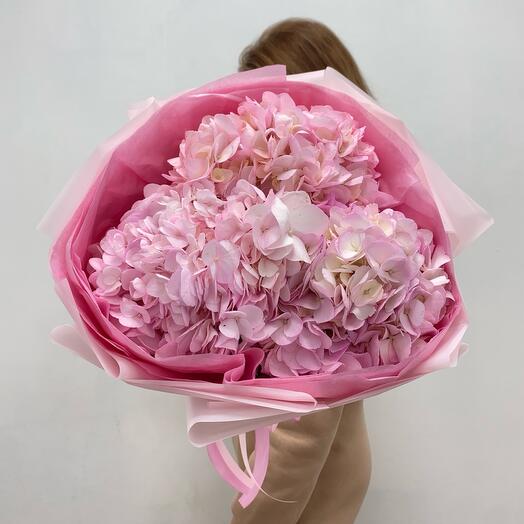 Букет из 3 розовых гортензий💕