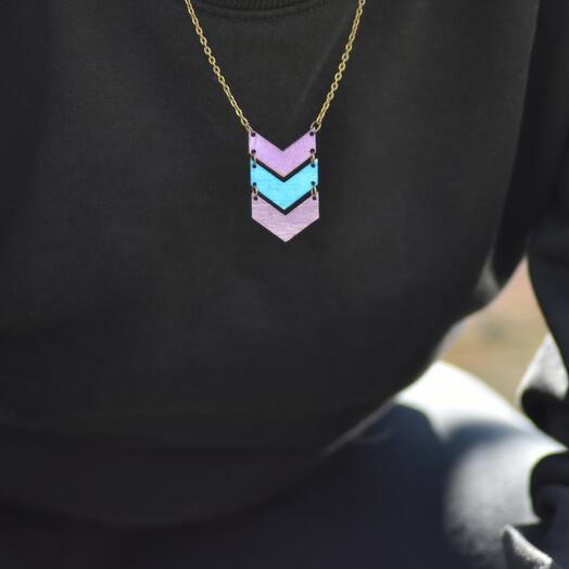 Деревянный кулон "Морской"