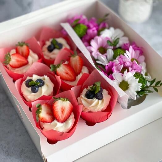 Капкейки с цветами