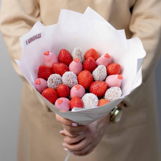 Клубничный букет «Флирт» - S