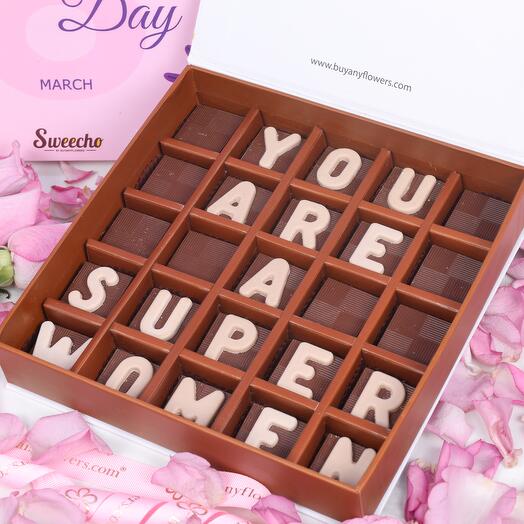 Womens Day You Are a Brave Super Women Chocolates By Sweecho