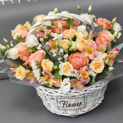 Большая Корзина с цветами 💝💐🏷🫶