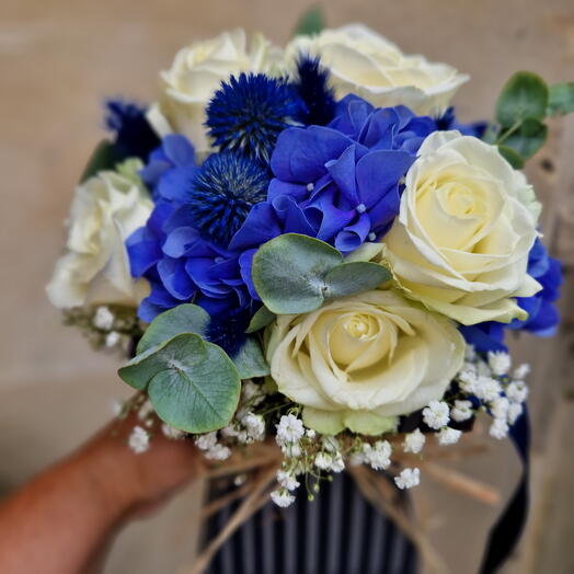 Blue Bridal Bouquet