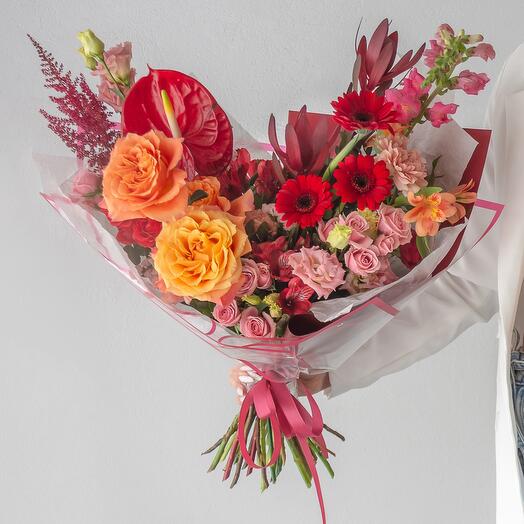 Букет "Закат из окна пентхауса" — Размер L