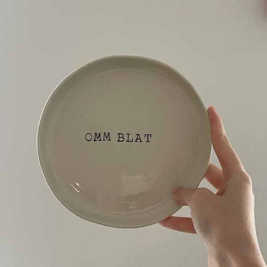 Тарелка, керамическая тарелка «OMM BLAT»