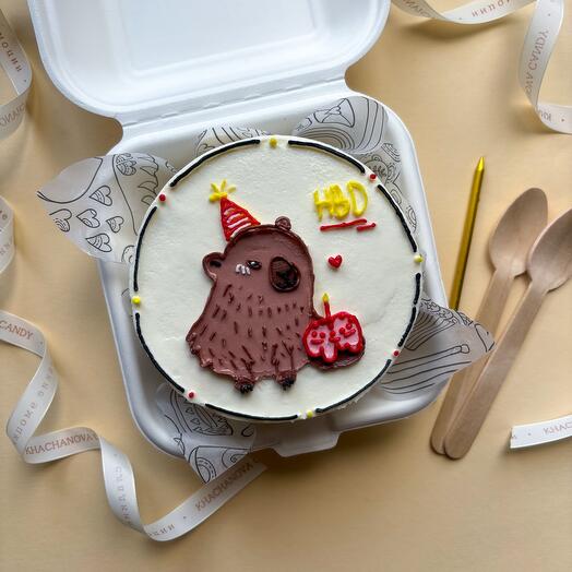 Pastel de Bento capibara para cumpleaños adolescente, novio, novia, novia, hermana