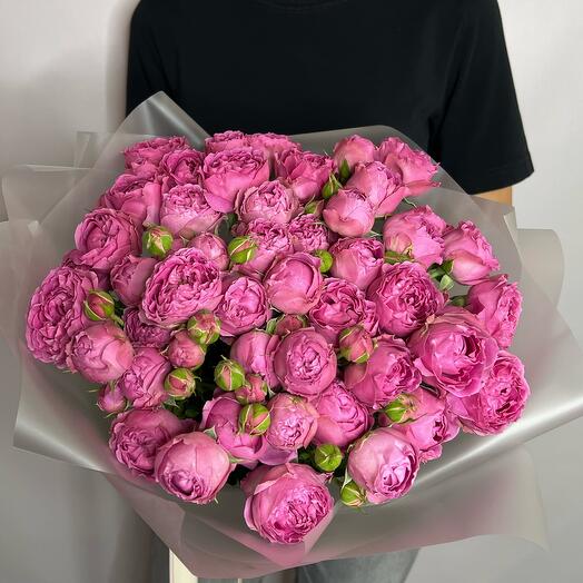 Bouquet of 15 bushy peony roses