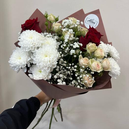 Chrysanthemum with rose