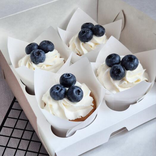 Капкейки с голубикой 4 шт