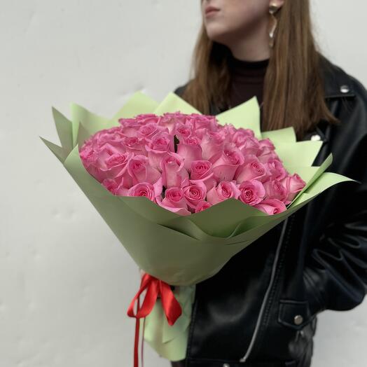 Букет из 51 розовой розы