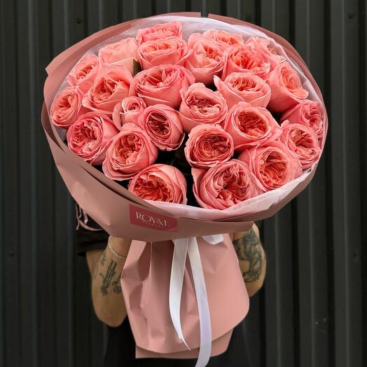 Букет из 25 голландских роз pink expression
