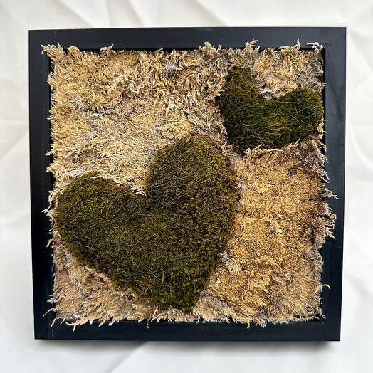 Фитокартина «Hearts from Nature» из стабилизированного мха