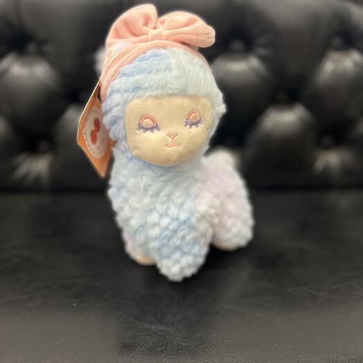 Мягкая игрушка Альпака с бантиком