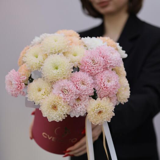 Chrysanthemums in a box