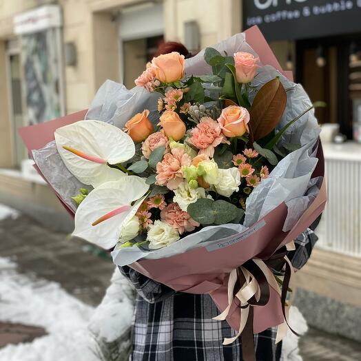 Букет микс Антуриум