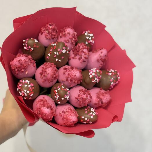 Букет из клубники в шоколаде 9