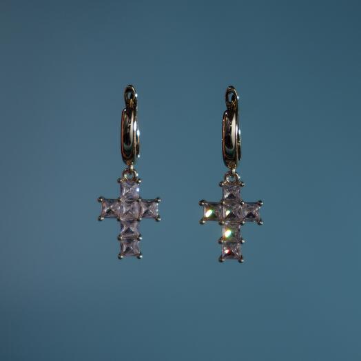 Серьги из горного хрусталя 11211-0125