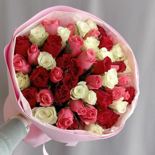 -20%АКЦИЯ🌹Шикарный букет/51розы кенийские/Любимой букет/Цветы Уфы