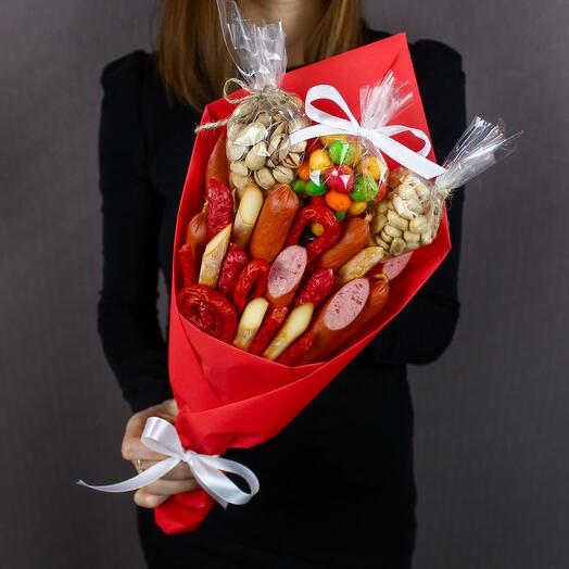 Съедобный букет «Мишо-Флэш» красный