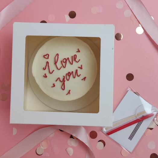 Бенто торт I love you Я тебя люблю 14 февраля