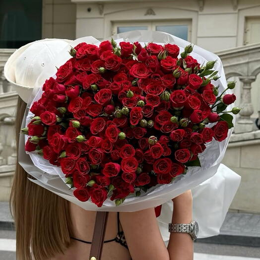 Кустовые розы 29red