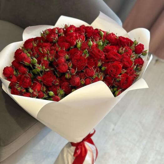 Red spray roses