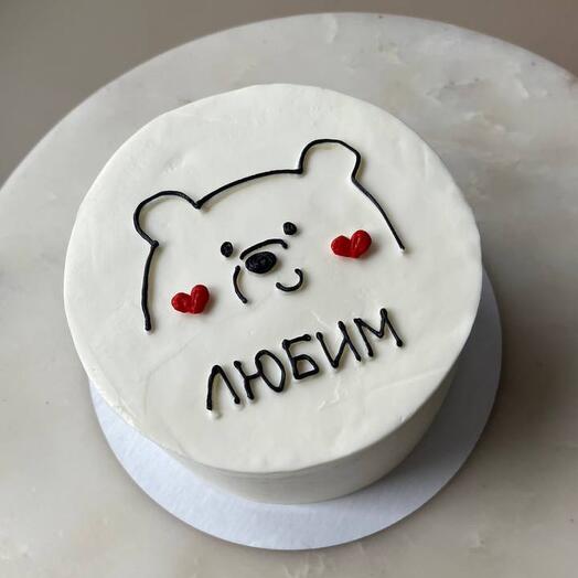 Торт с мишкой