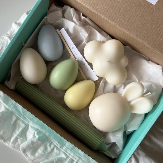 Пасхальный набор соевых свечей ручной работы