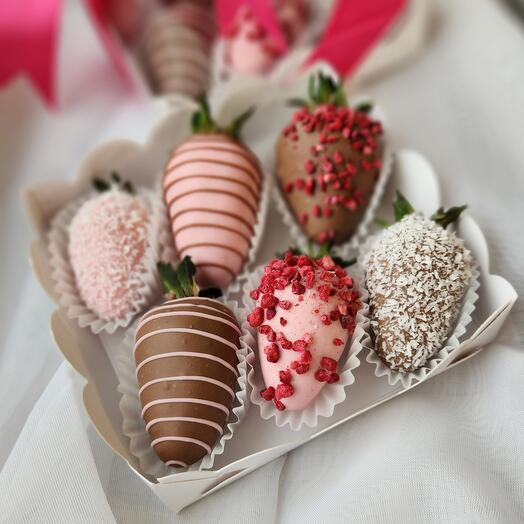 Fresa en chocolate 6pcs 🌸 Complemento 🌸