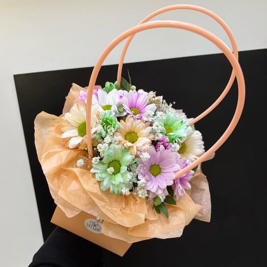 Цветы в коробке- яркий микс 🍭