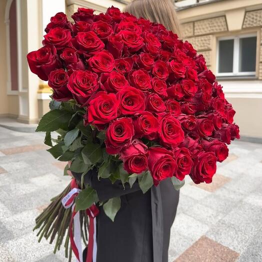 Розы 100 см. 99 штук