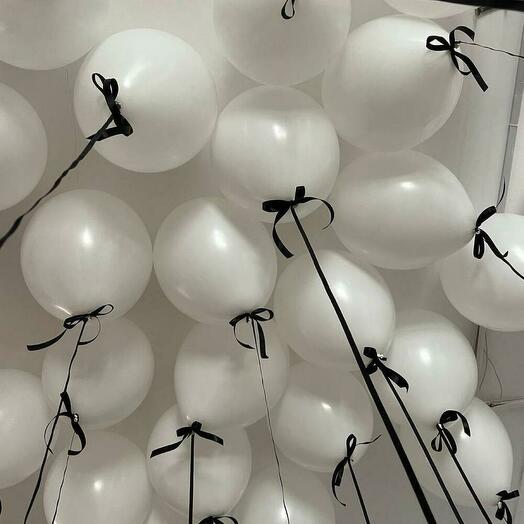 Женщине - Элегантное волшебство: набор воздушных шаров под потолок 20 шт