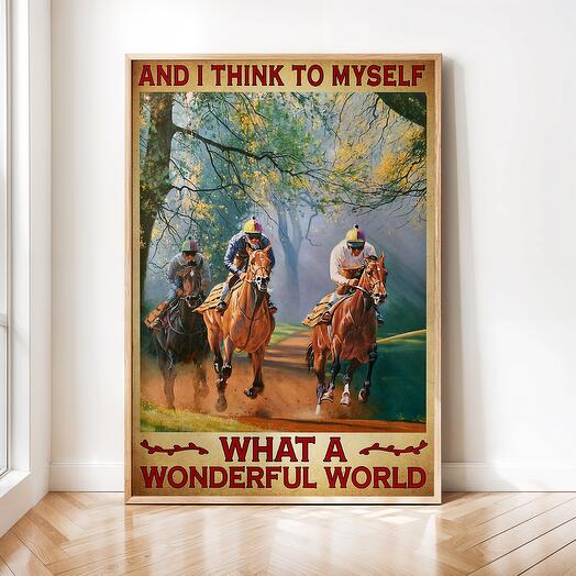 Интерьерный постер "Лошади" винтажная картина 02-0205